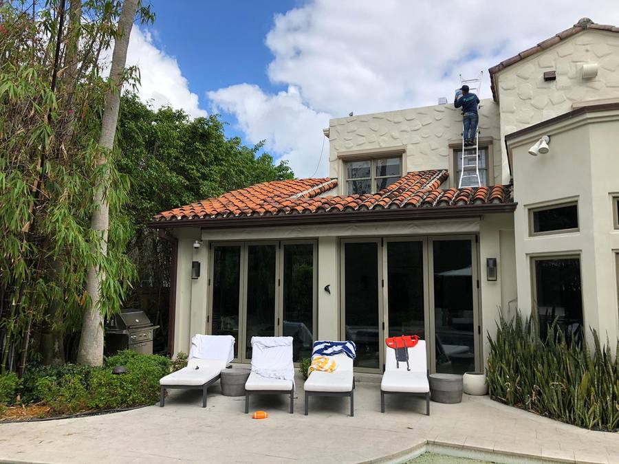 Tile roof repair on luxury home in Weston, FL — Broward Roofing Pros